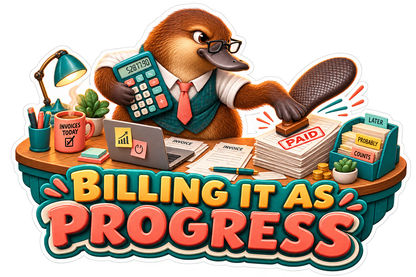 Billing Progress Platypus Vinyl Sticker Decal