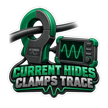 Oscilloscope Inductive Current Clamp Vinyl Sticker Decal