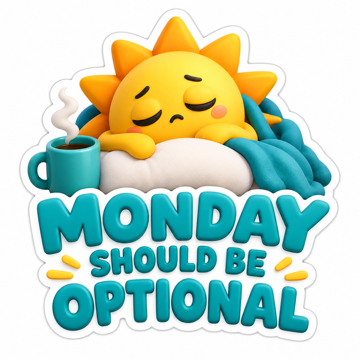 Monday Should Be Optional Vinyl Sticker Decal