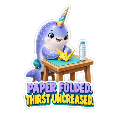 Paper Folded Vinyl Sticker Decal