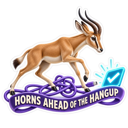 Horns Ahead Of The Hangup Hirola Vinyl Sticker Decal