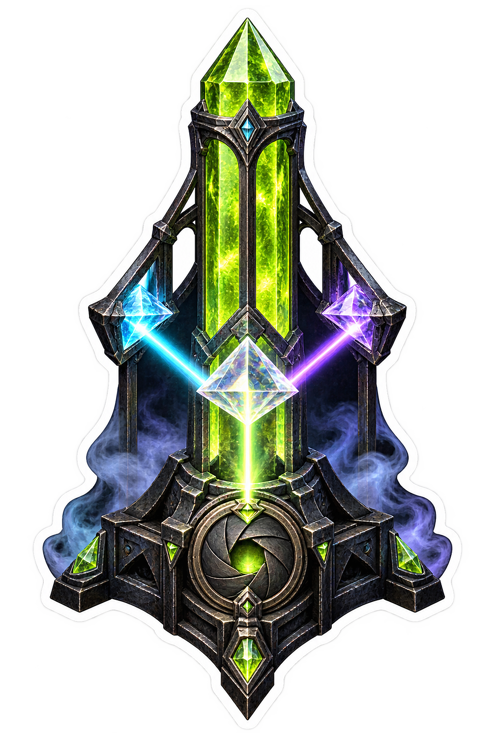 Escape Room Willemite Light Beam Prism Lock Vinyl Sticker Decal