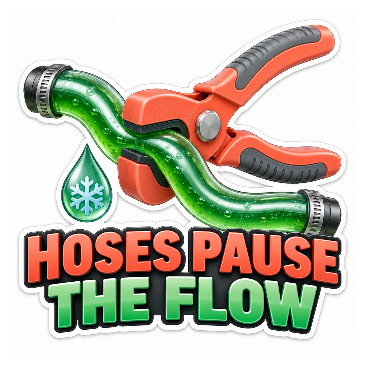 Coolant Hose Pinch Off Pliers Vinyl Sticker Decal
