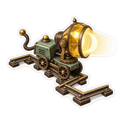 Celadon Sun Lamp Zigzag Carriage Vinyl Sticker Decal