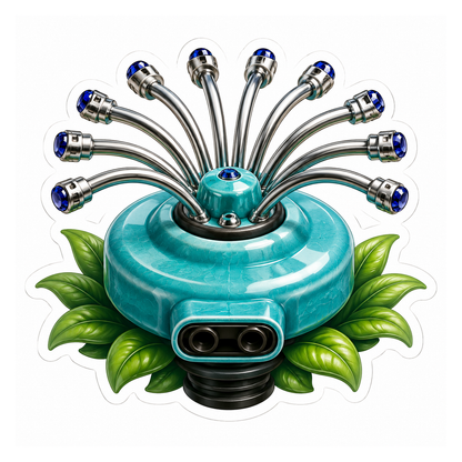 Windshield Washer Nozzle Garden Sprinkler Vinyl Sticker Decal