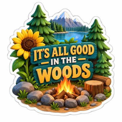 It'S All Good In The Woods Vinyl Sticker Decal