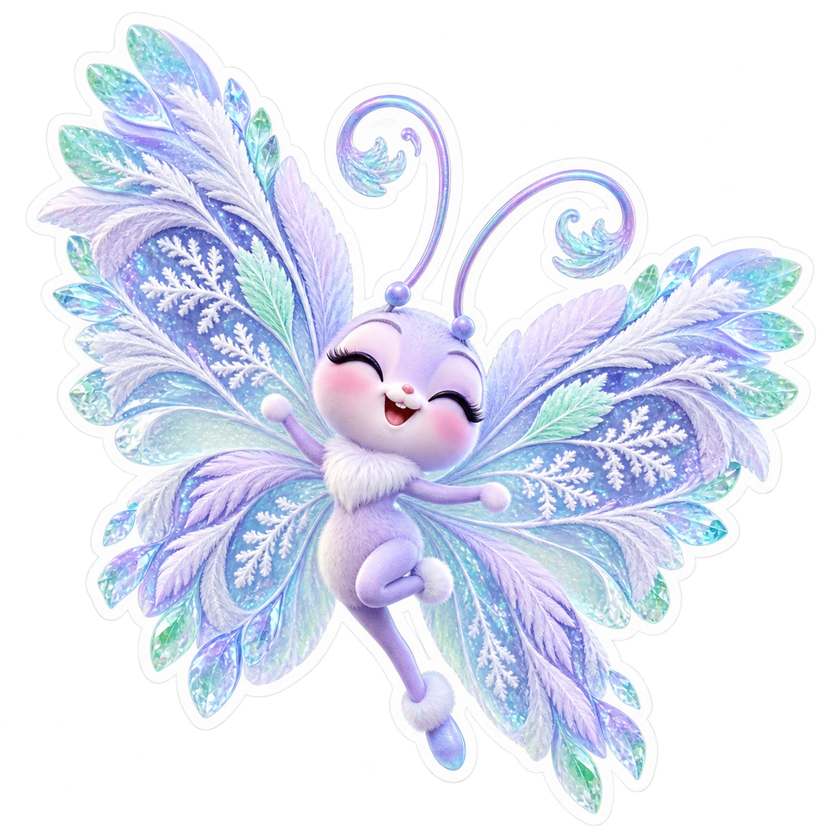 Hoarfrost Feather Skip Vinyl Sticker Decal