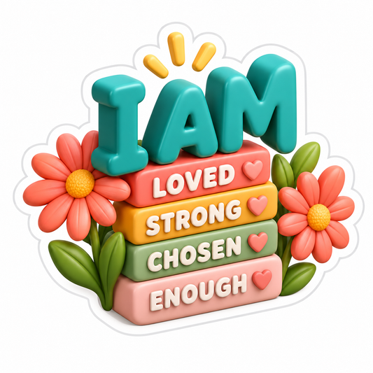 I Am Loved Strong Chosen Enough Vinyl Sticker Decal