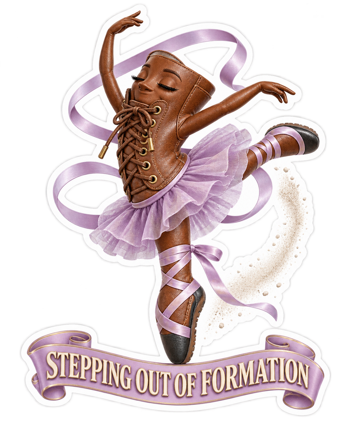 Stepping Out of Formation Pinecone Dancer Vinyl Sticker Decal