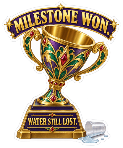 Milestone Won Vinyl Sticker Decal
