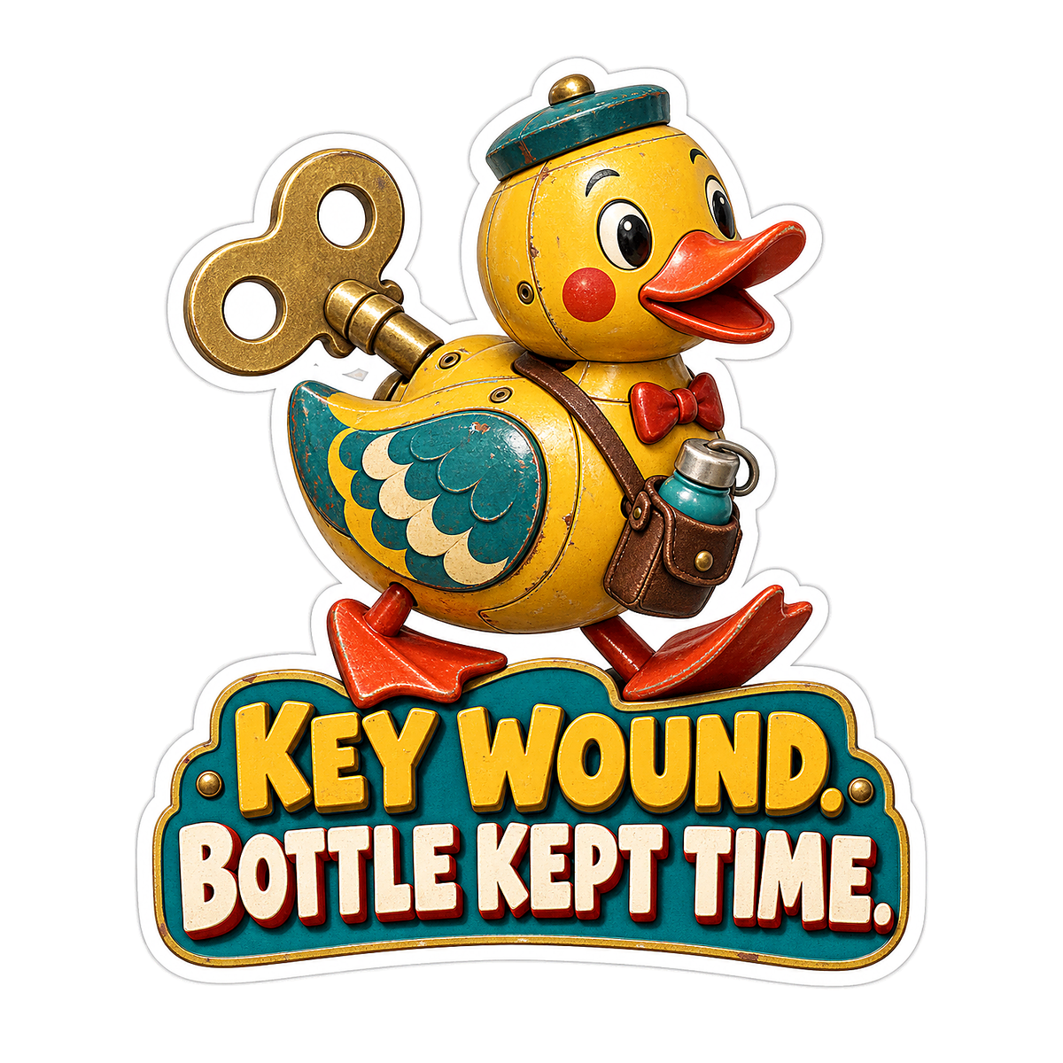 Key Wound Vinyl Sticker Decal