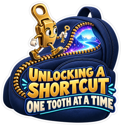 Zipper Shortcut Locksmith Vinyl Sticker Decal