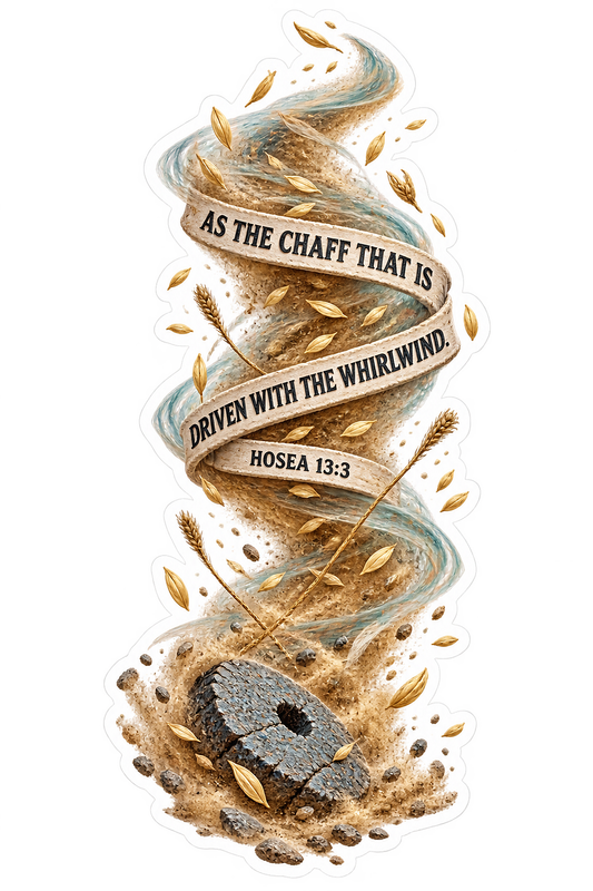 Bible Hosea 13 3 Chaff Whirlwind Vinyl Sticker Decal