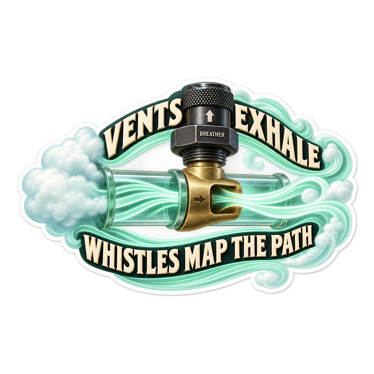 Differential Breather Flow Whistle Vinyl Sticker Decal