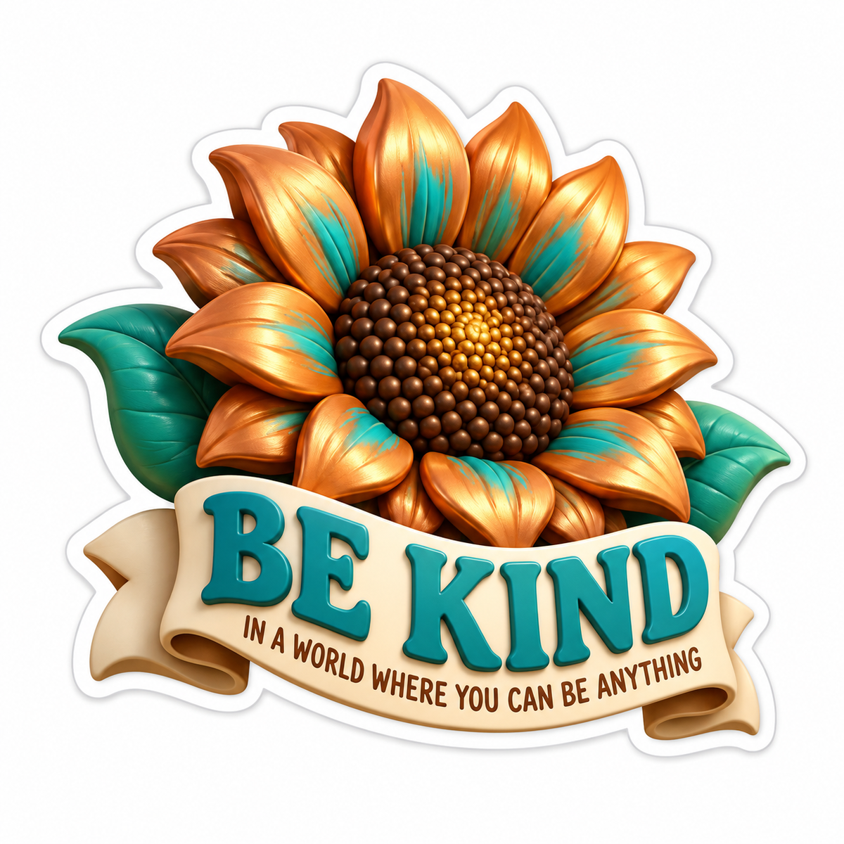 Be Kind In A World Where You Can Be Anything Vinyl Sticker Decal