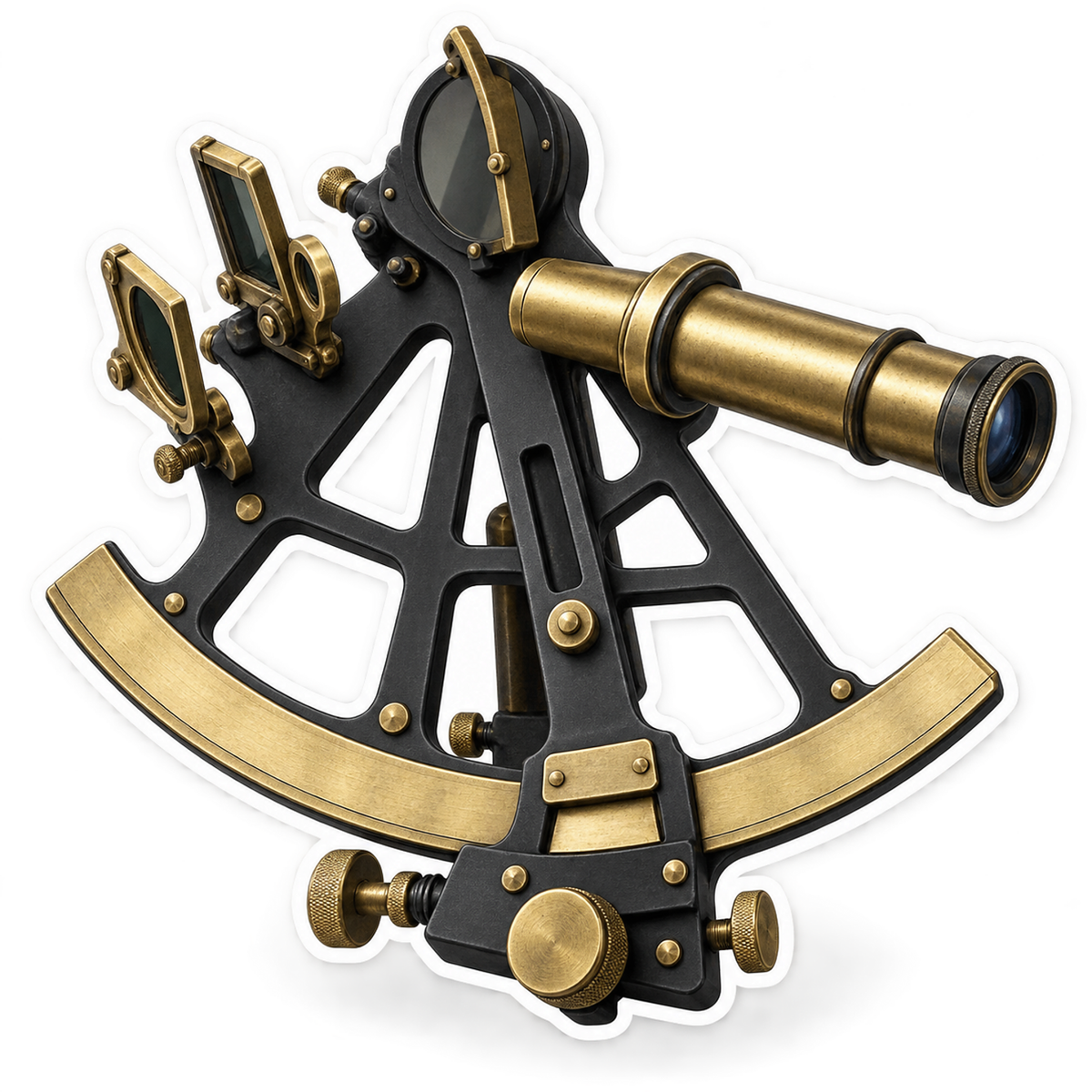 Historic Navigation Instruments Sextant Vinyl Sticker Decal