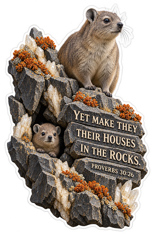Bible Proverbs 30 26 Hyrax Rock Home Vinyl Sticker Decal