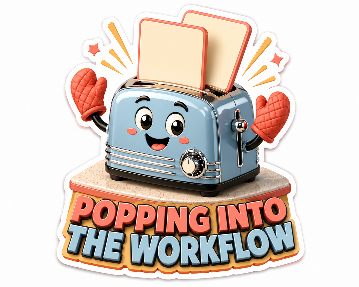 Popping Workflow Toaster Vinyl Sticker Decal