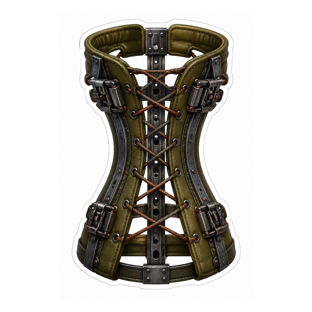 Fuel Tank Strap Corset Vinyl Sticker Decal