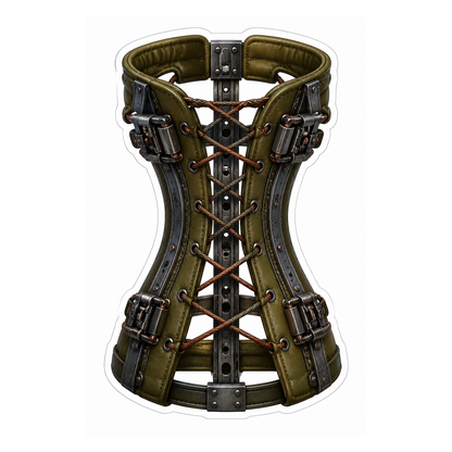 Fuel Tank Strap Corset Vinyl Sticker Decal