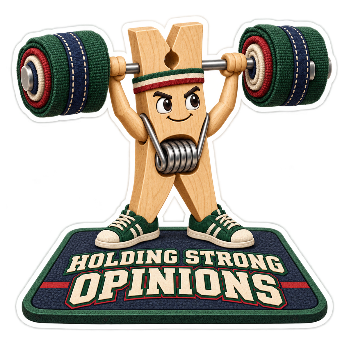 Holding Strong Opinions Weightlifting Fork Vinyl Sticker Decal