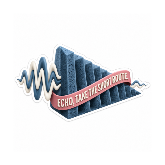 Acoustic Foam Wave Wedge Vinyl Sticker Decal