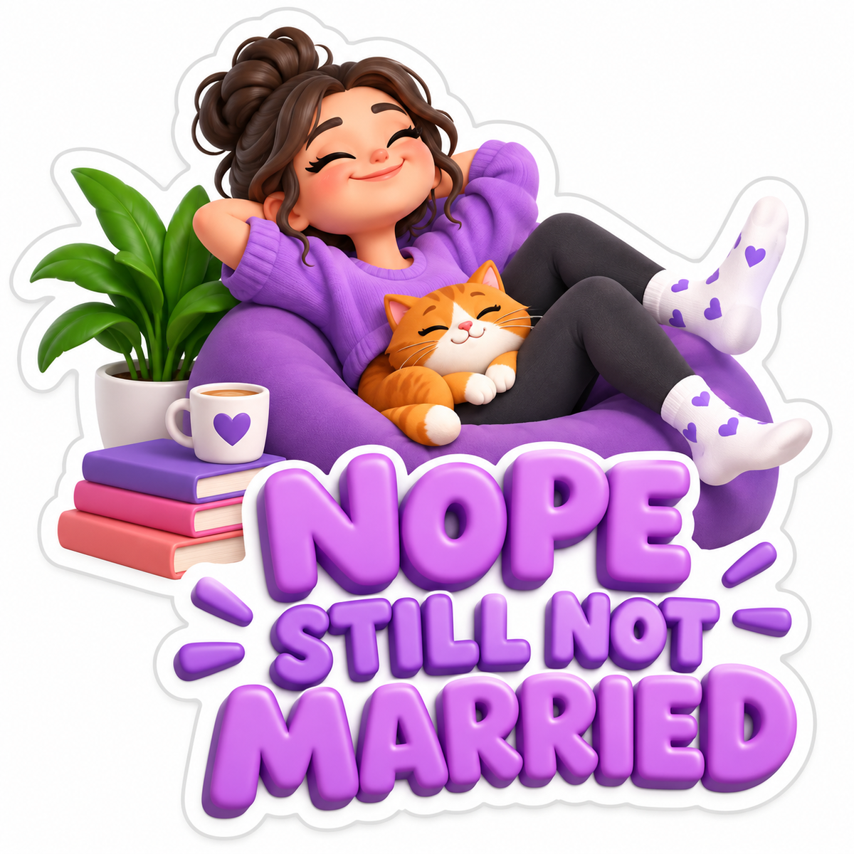 Nope Still Not Married Vinyl Sticker Decal