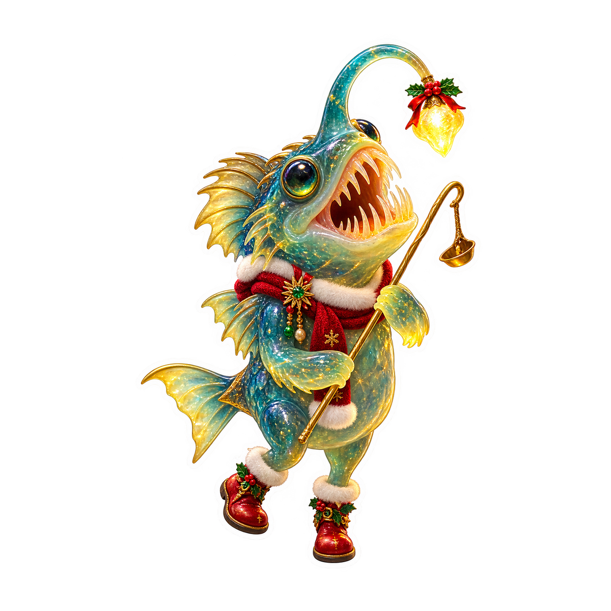 Acrylic Anglerfish Candle Wick Dipper Vinyl Sticker Decal