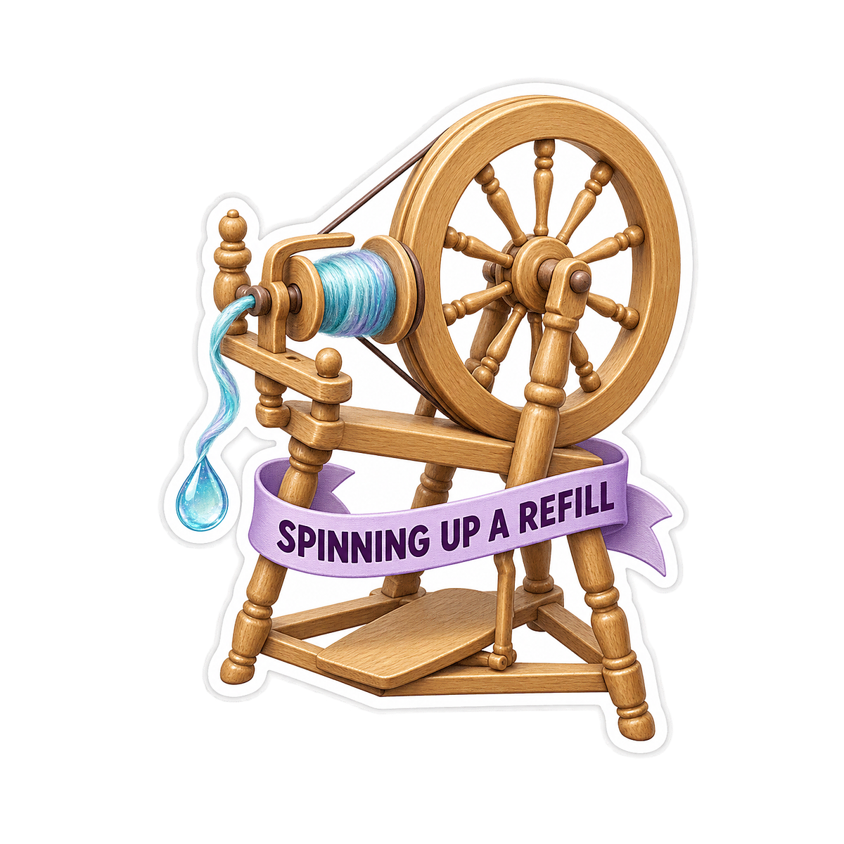 Spinning Up Refill Vinyl Sticker Decal