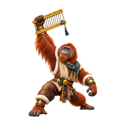 Brass Orangutan Stocking Loom Heddle Lifter Vinyl Sticker Decal
