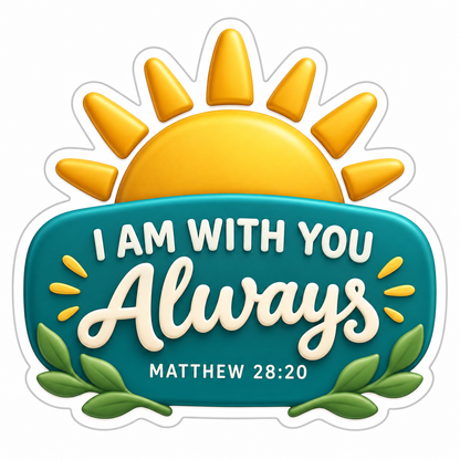 I Am With You Always Matthew 28:20 Vinyl Sticker Decal