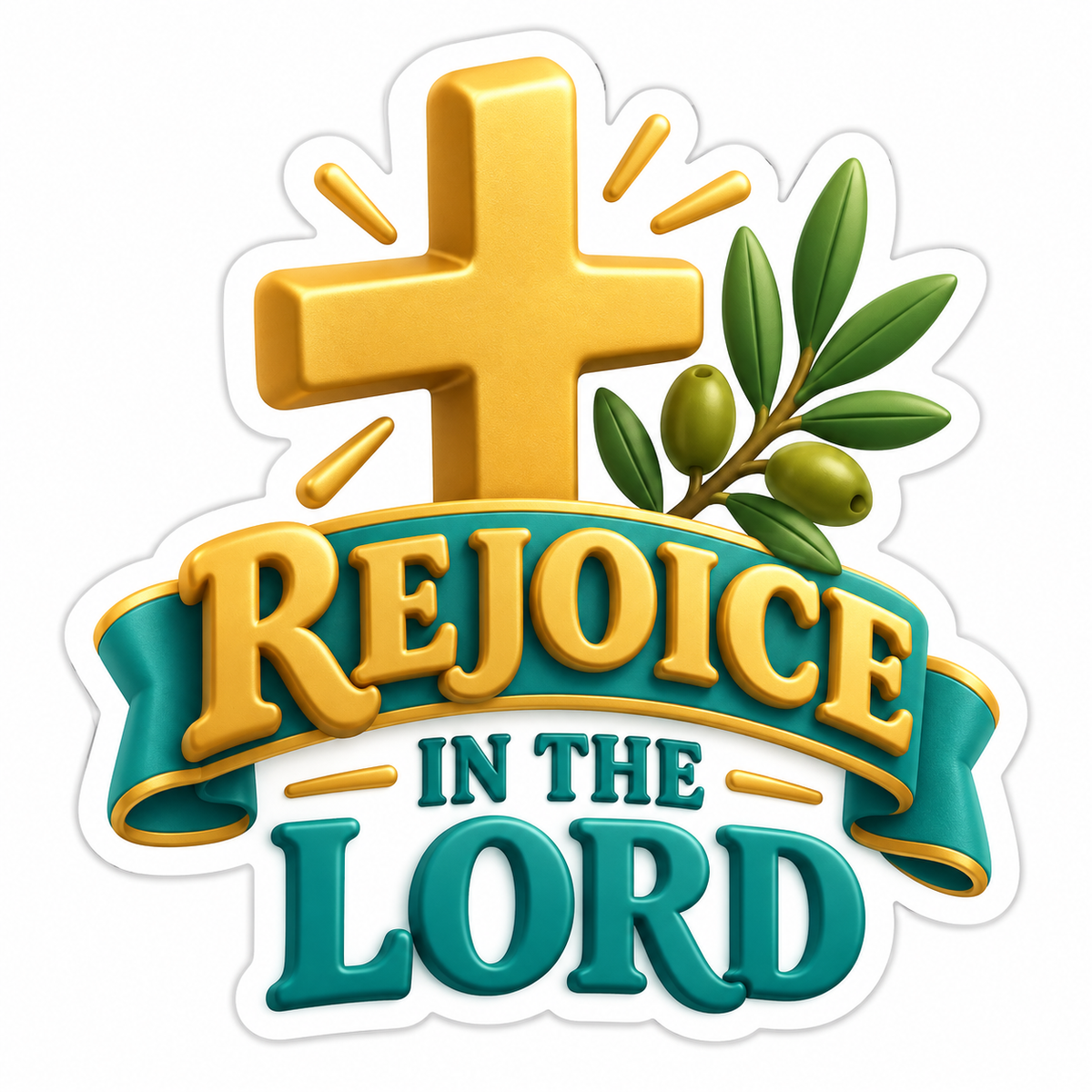 Rejoice In The Lord Vinyl Sticker Decal