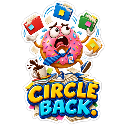 Circle Back Donut Juggling App Icons Vinyl Sticker Decal