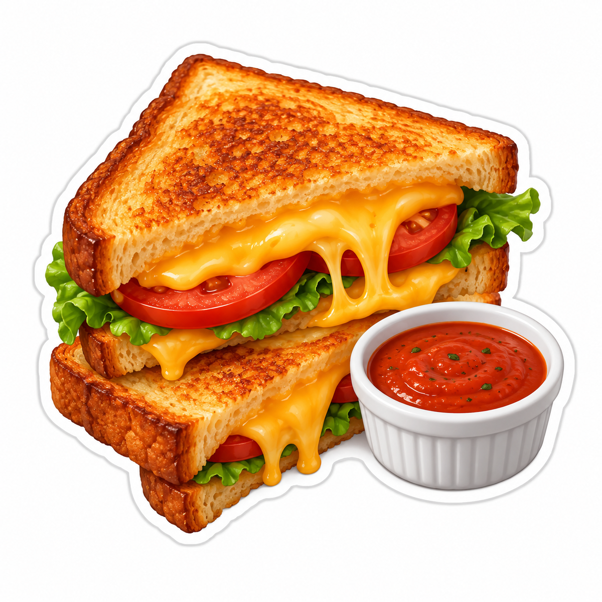 Grilled Cheese Tomato Lettuce Sandwich Vinyl Sticker Decal