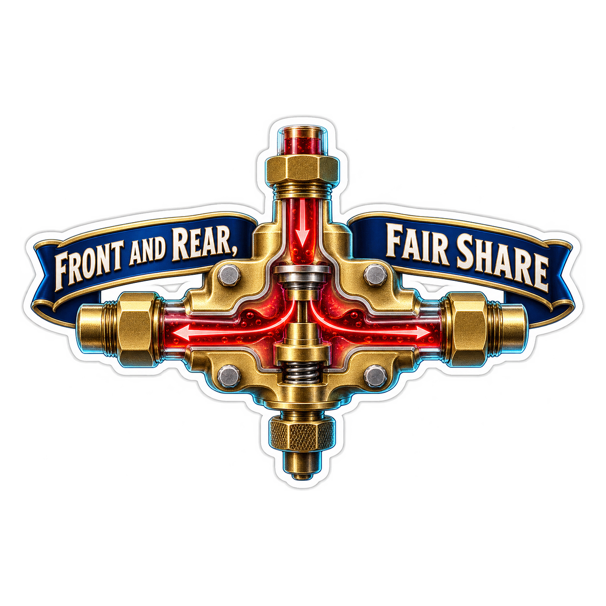 Brake Proportioning Fair Share Vinyl Sticker Decal
