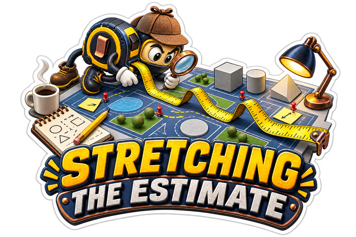 Stretching Estimate Tape Vinyl Sticker Decal
