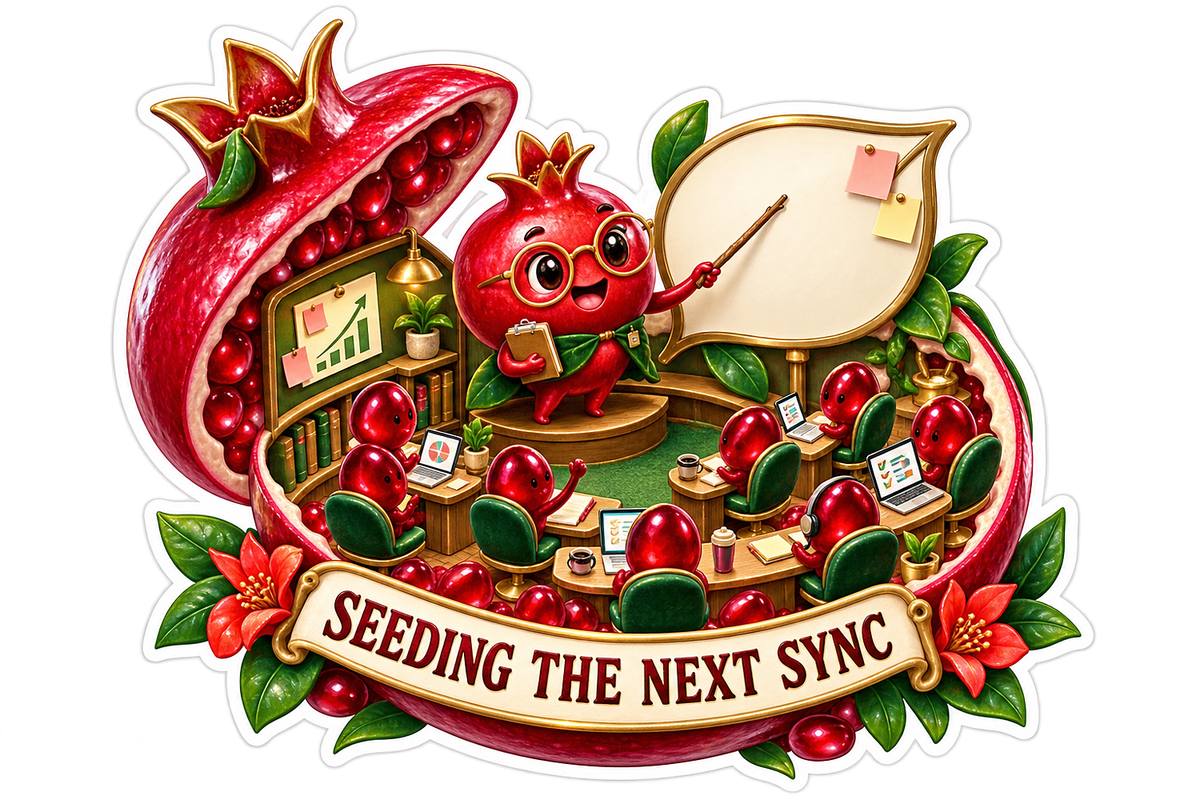 Seeding the Next Sync Pomegranate Meeting Vinyl Sticker Decal