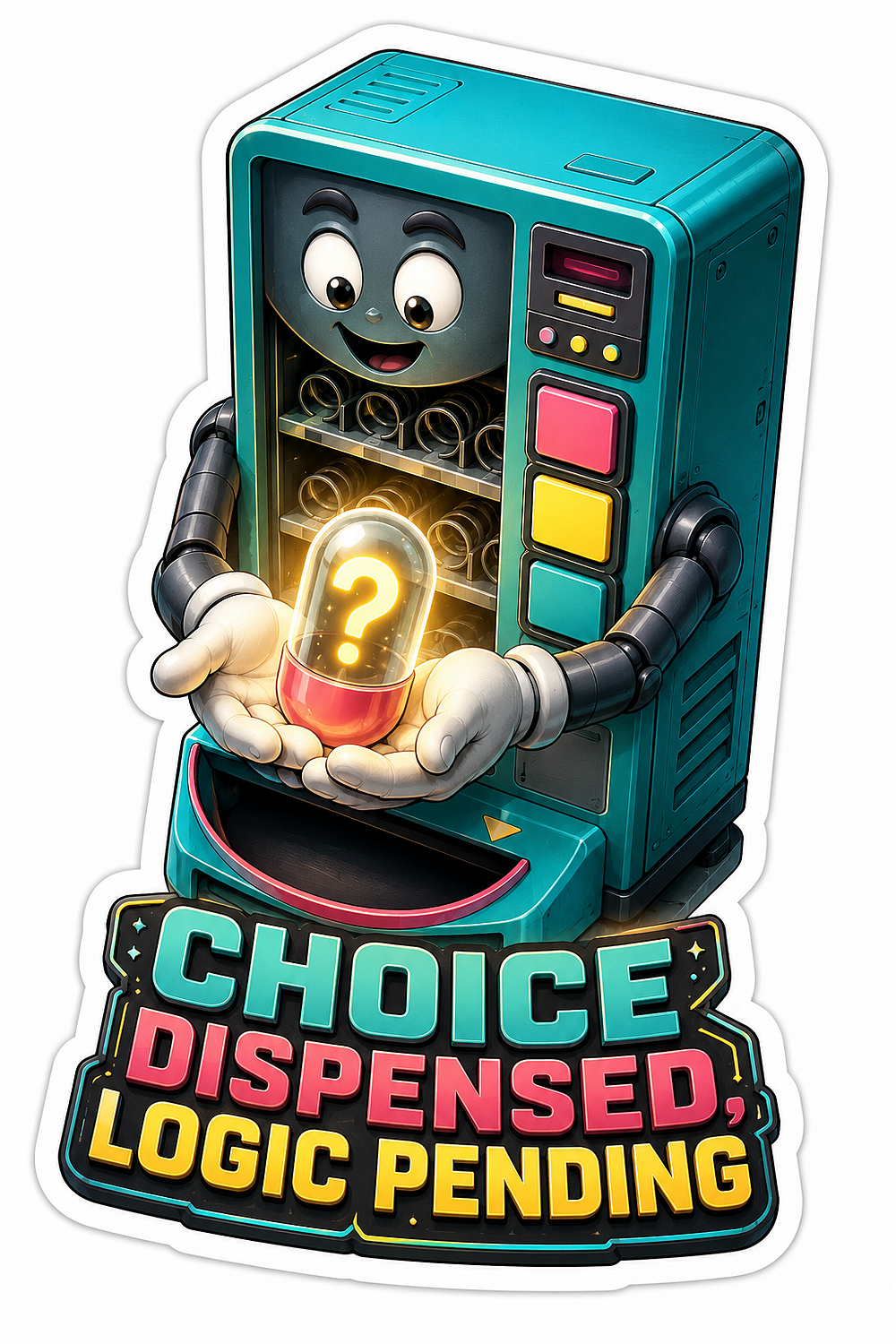 Choice Dispensed Vending Vinyl Sticker Decal