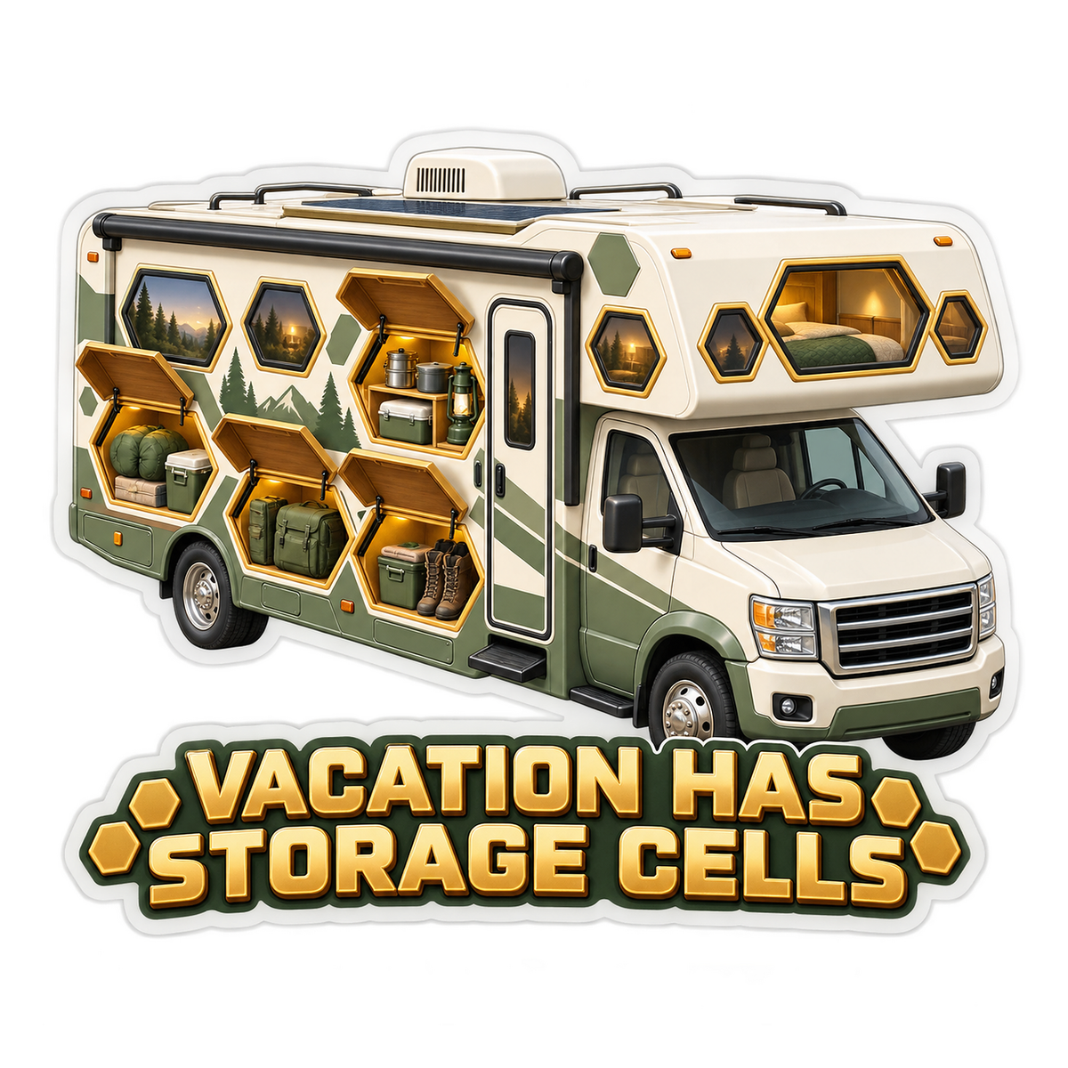 Vacation Has Storage Cells Vinyl Sticker Decal