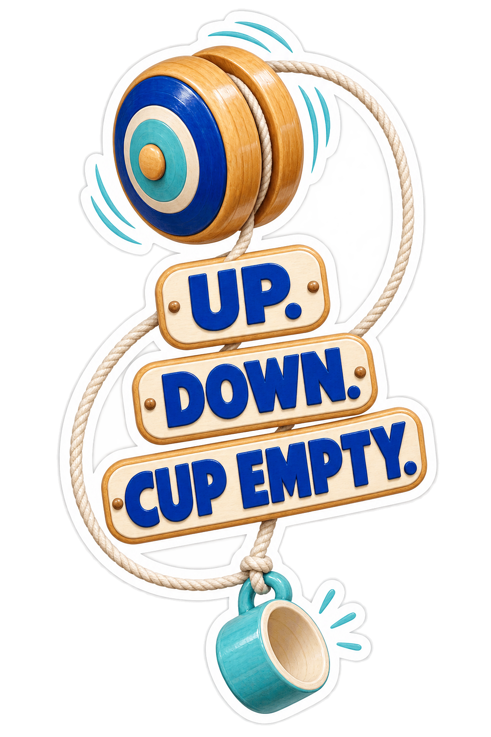 Up Down Vinyl Sticker Decal