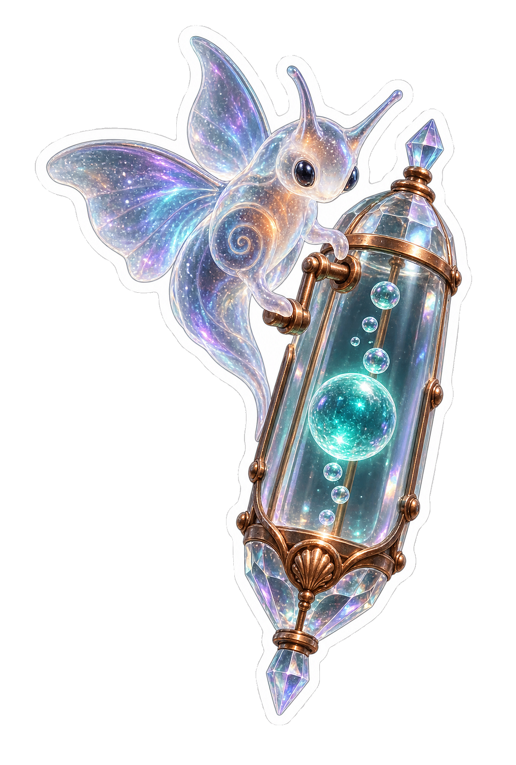 Smoky Glass Sea Butterfly Potion Bubble Elevator Vinyl Sticker Decal