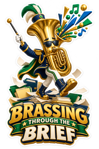 Brassing Brief Tuba Vinyl Sticker Decal