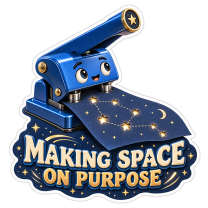 Making Space on Purpose Telescope Vinyl Sticker Decal