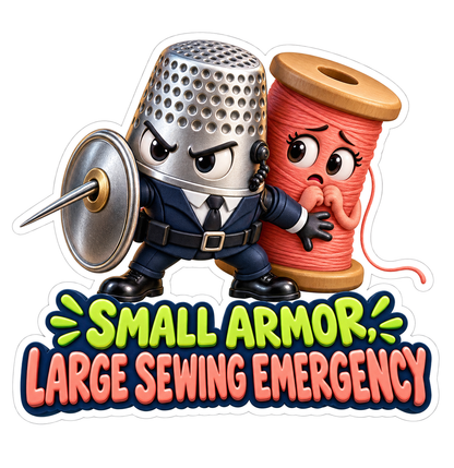 Thimble Sewing Bodyguard Vinyl Sticker Decal