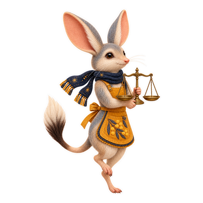 Christmas Needle Felt Bilby Parcel Scale Keeper Vinyl Sticker Decal