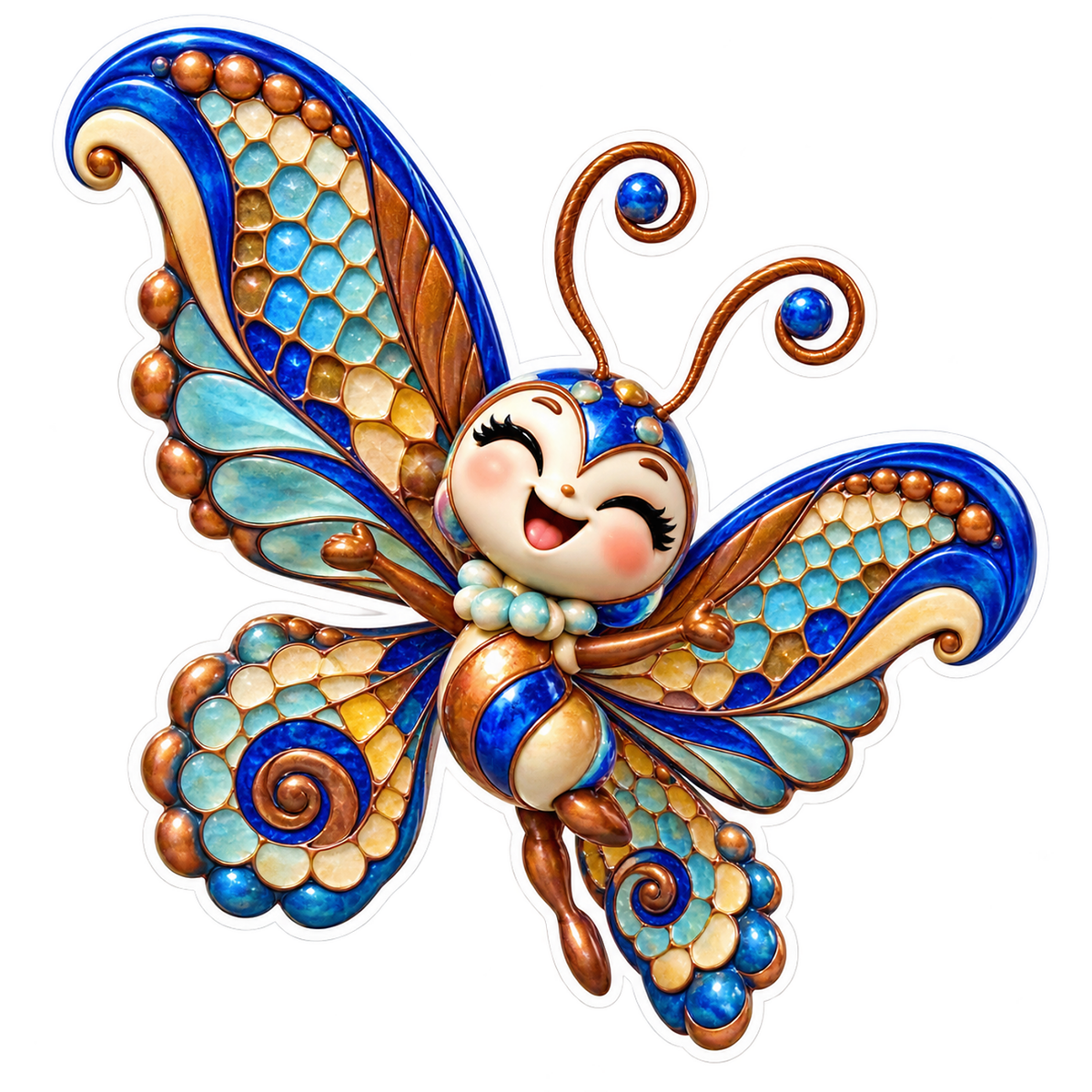 Acorn Cap Lattice Twirl Vinyl Sticker Decal