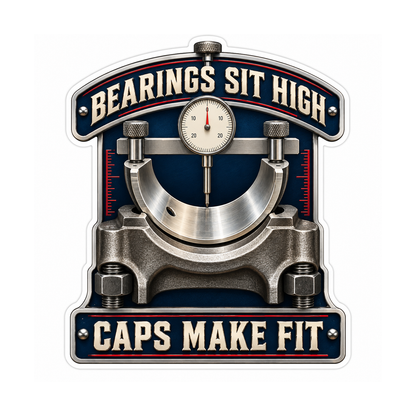 Bearing Crush Height Gauge Vinyl Sticker Decal