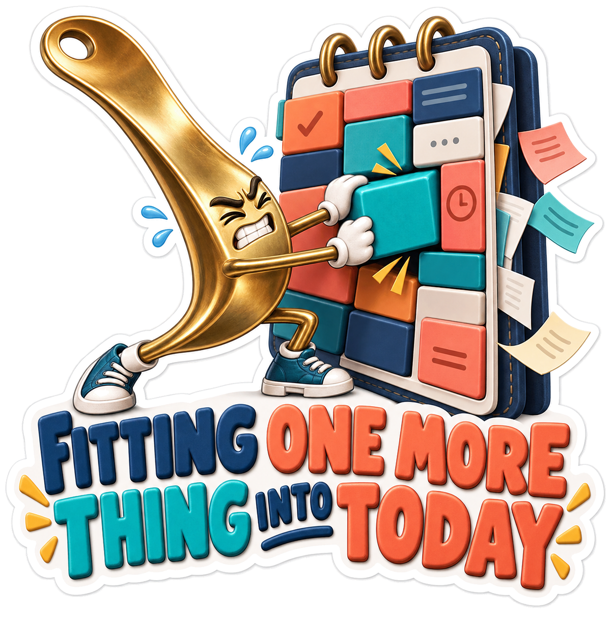 Fitting One More Thing Shoehorn Vinyl Sticker Decal