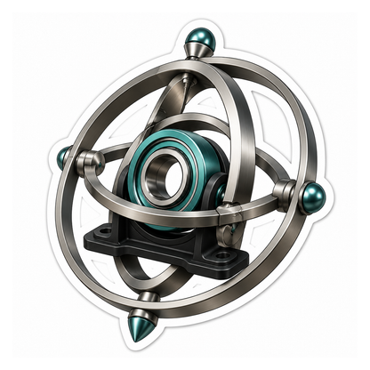 Driveshaft Carrier Bearing Gyroscope Vinyl Sticker Decal
