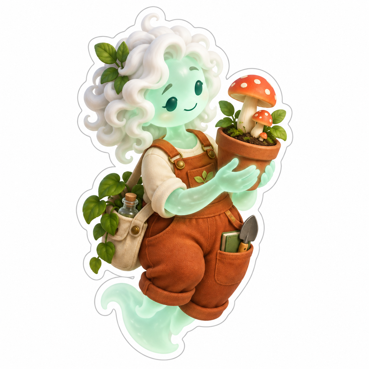 Eccentric Ghost Botanist Vinyl Sticker Decal
